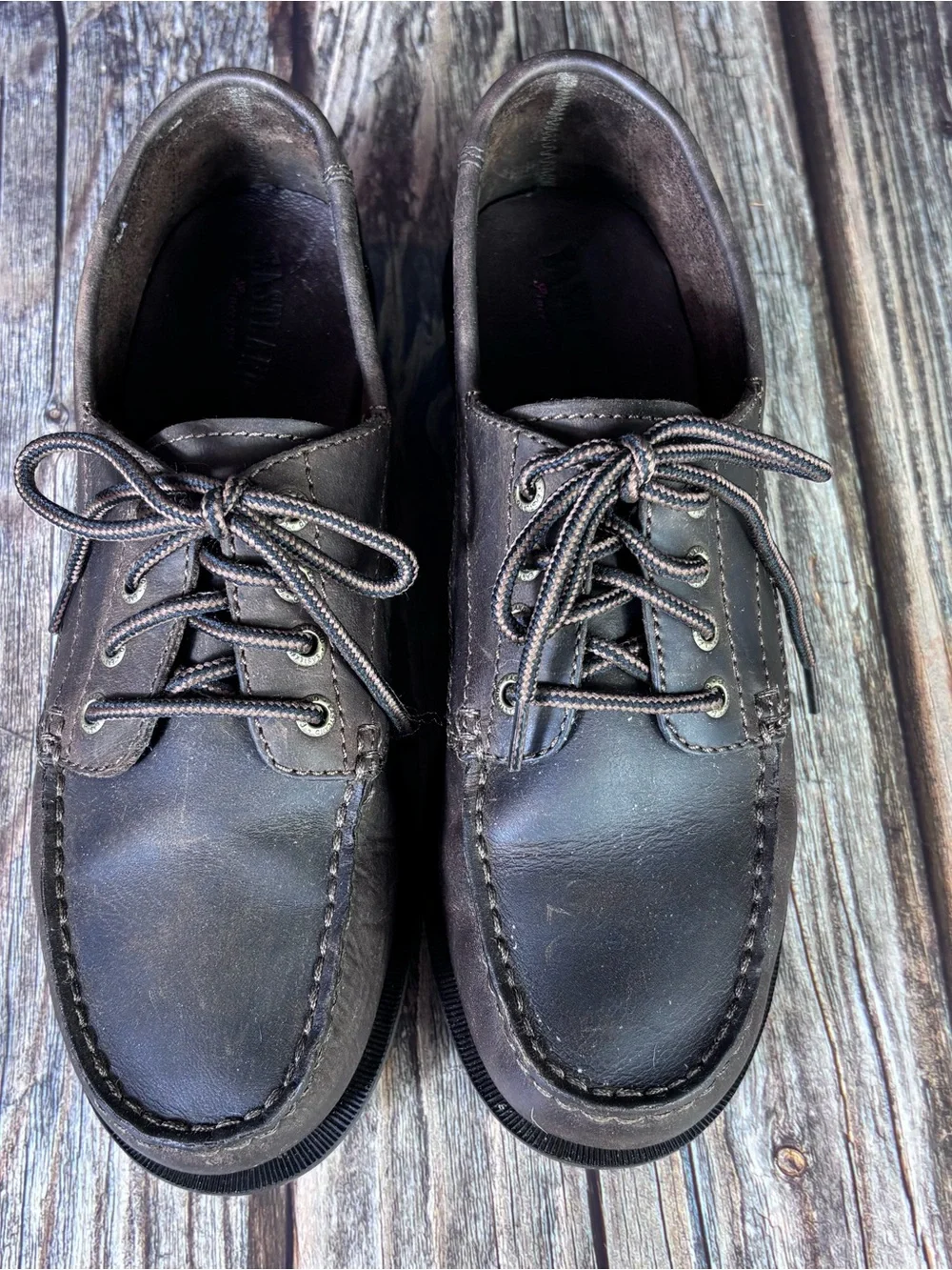 Eastland Falmouth Camp Moc Leather Oxfords 8.5M | Coastal Grandmother Classic